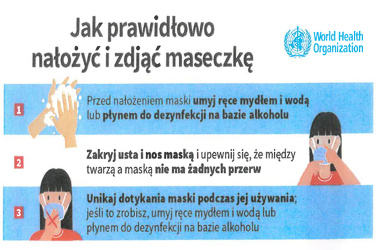 Jak prawidłowo zdjąć i założyć maseczki i rękawiczki