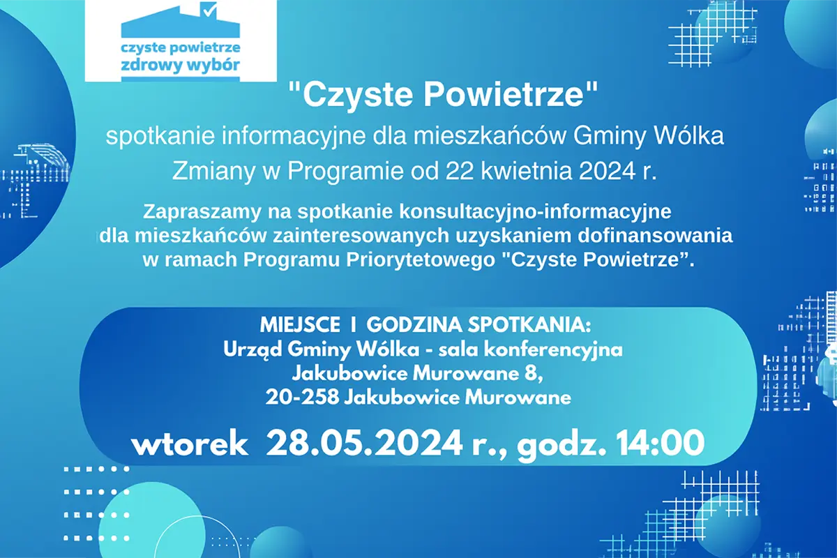 zaproszenie do programu "Czyste Powietrze"